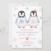 Pinguin Snowflake, wenn er oder sie Geschlecht off Einladung (Vorderseite)