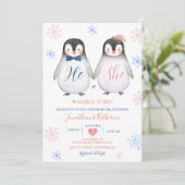 Pinguin Snowflake, wenn er oder sie Geschlecht off Einladung (Stehend Vorderseite)