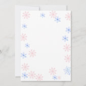 Pinguin Snowflake, wenn er oder sie Geschlecht off Einladung (Rückseite)