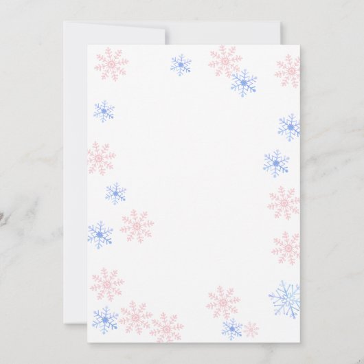 Pinguin Snowflake, wenn er oder sie Geschlecht off Einladung (Rückseite)