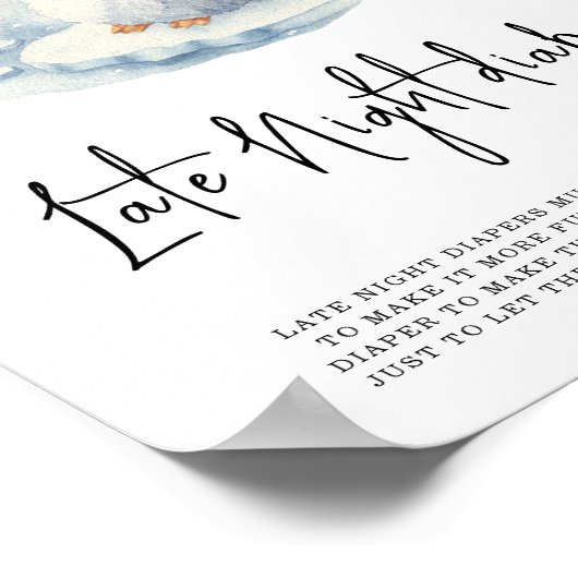 Pinguin - Späte Nachttaucher Poster (Ecke)