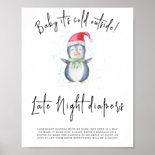 Pinguin - Späte Nachttaucher Poster (Vorne)