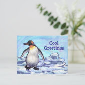 Pinguin Stationery Postkarte (Stehend Vorderseite)
