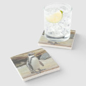 Pinguin Stehend Alone Steinuntersetzer (Seitenansicht)