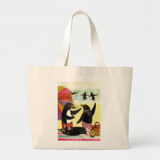Pinguin-Strand-Tasche Jumbo Stoffbeutel