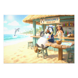 Pinguin-Strandbar Fotodruck