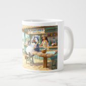 Pinguin Strandbar Jumbo-Tasse (Vorderseite Rechts)