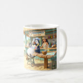 Pinguin Strandbar Kaffeetasse (VorderseiteRechts)