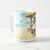Pinguin Strandbar Kaffeetasse (Vorderseite Links)
