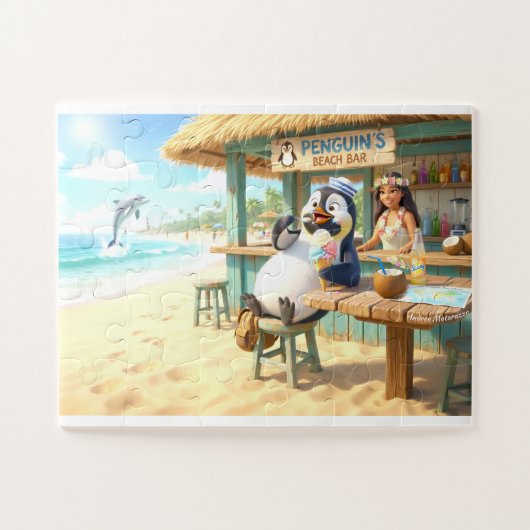 Pinguin-Strandbar Puzzle (Horizontal)