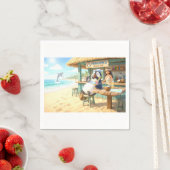 Pinguin-Strandbar Serviette (Beispiel)