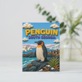 Pinguin Südgeorgien Modern KlayKoo Postkarte (Stehend Vorderseite)