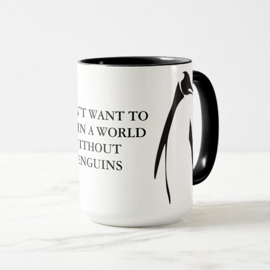 Pinguin Support Coffee Tasse (Combo Tasse, 15 oz) (VorderseiteRechts)