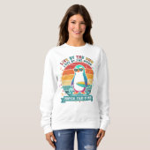 Pinguin-Surfer-Langarmshirt Sweatshirt (Vorne ganz)