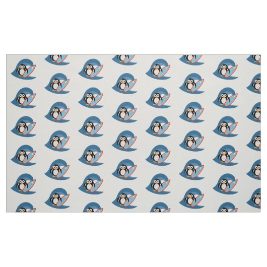Pinguin-Surfer Stoff (Fat Quarter (45,7 x 55,9 cm))