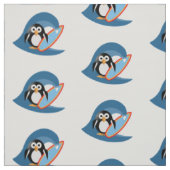 Pinguin-Surfer Stoff (Muster)