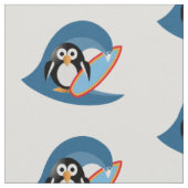 Pinguin-Surfer Stoff (Nahaufnahme)