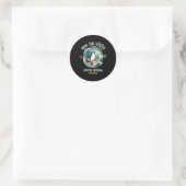 Pinguin surft Wellen Südafrika Cape Cod Surft Runder Aufkleber (Tasche)