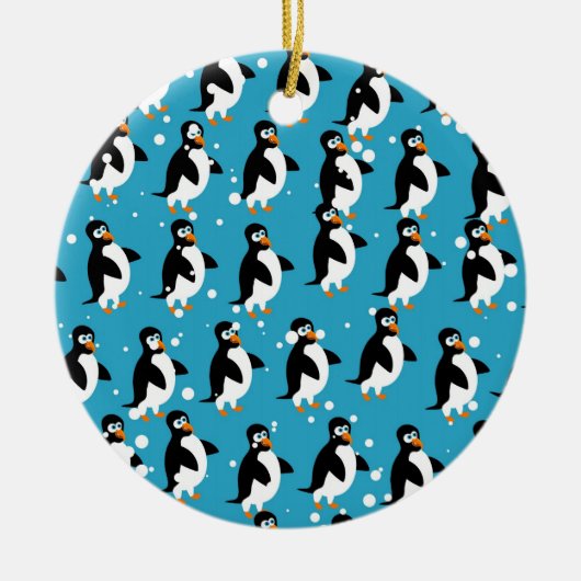Pinguin-Tapete Keramikornament (Vorne)