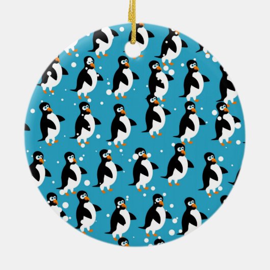Pinguin-Tapete Keramikornament (Hinten)