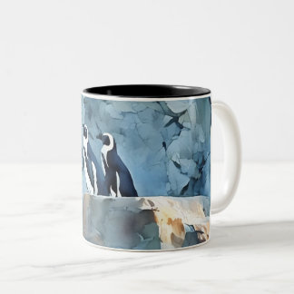 Pinguin-Tasse Zweifarbige Tasse