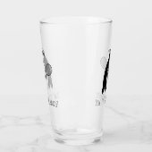 Pinguin Tennis Player mit Text Glas (Links)