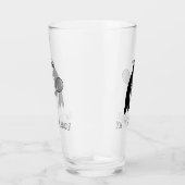 Pinguin Tennis Player mit Text Glas (Rechts)