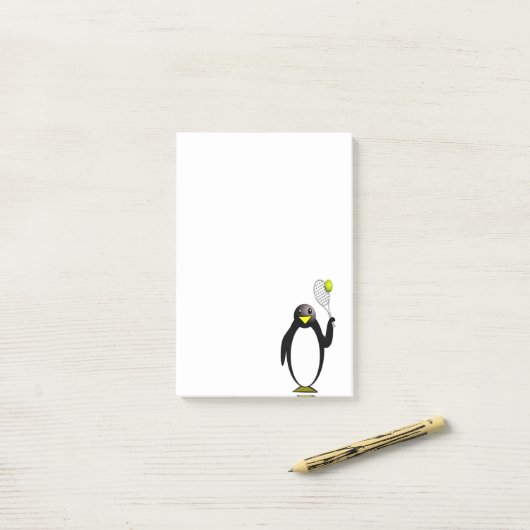 Pinguin-Tennis Post-it Klebezettel (Auf Schreibtisch)