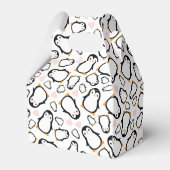 Pinguin Theme Baby Dusche Niedlich Geschenkschachtel (Rückseite)