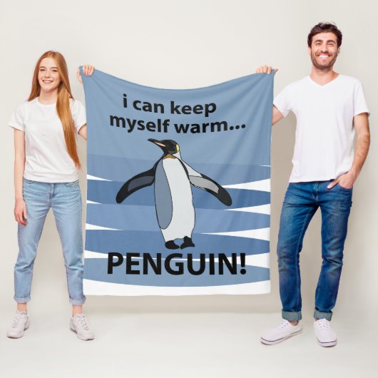 Pinguin Tier Vogel Lustig Fleecedecke (Beispiel)