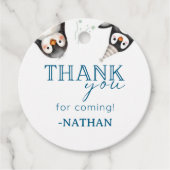 Pinguin Tier Winter Thema Danke Geschenkanhänger (Vorderseite)
