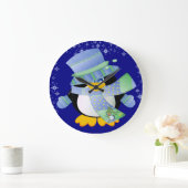 Pinguin Time Wall Clock Große Wanduhr (Zuhause)