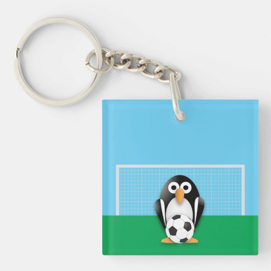 Pinguin Torhüter Schlüsselanhänger (Vorderseite)