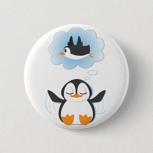 Pinguin-Träume Button (Vorderseite)