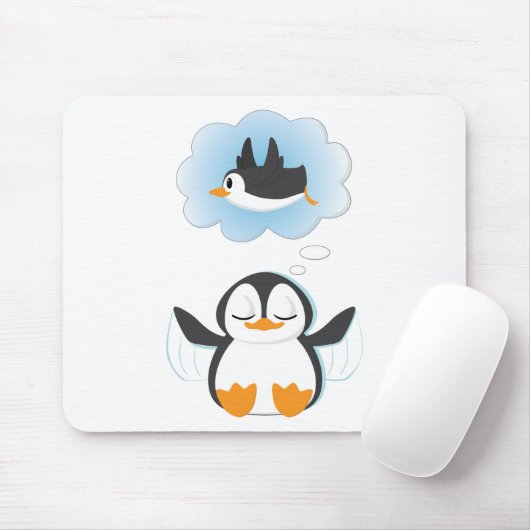 Pinguin-Träume Mousepad (Mit Mouse)