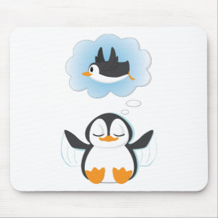 Pinguin-Träume Mousepad