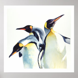 "Pinguin Trio" Naturschutz Kunst, Dichtung und Mus Poster