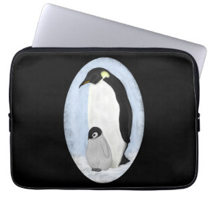Pinguin und Baby Laptopschutzhülle