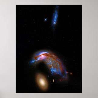 Pinguin und Ei - interagierendes Galaxy Duo, Arp 1 Poster