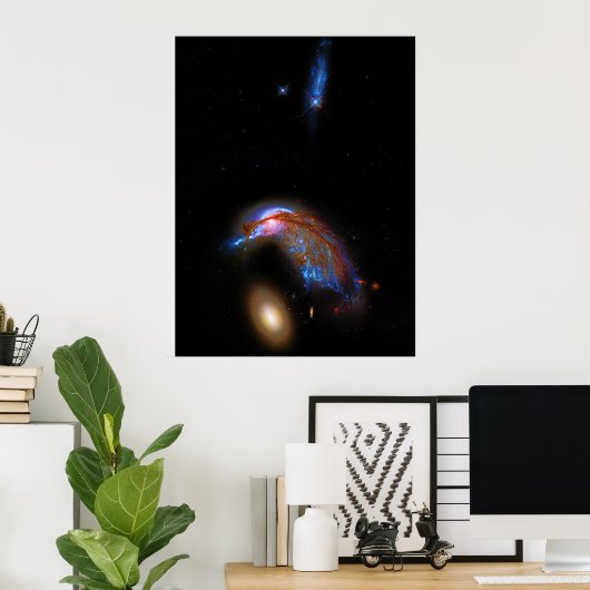 Pinguin und Ei - interagierendes Galaxy Duo, Arp 1 Poster (Heimbüro)
