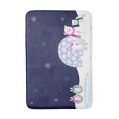 Pinguin-und Eisbär-Bad-Matte Badematte (Vorderseite Vertikal)