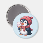 Pinguin und Eiscreme Magnet (Vorderseite/Rückseite)