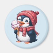 Pinguin und Eiscreme Magnet (Vorne)