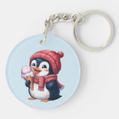 Pinguin und Eiscreme Schlüsselanhänger (Rückseite)