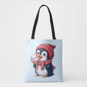 Pinguin und Eiscreme Tasche