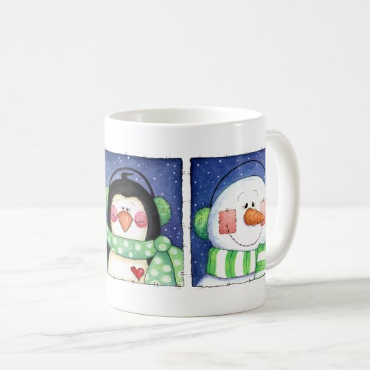 Pinguin und Freunde Kaffeetasse (VorderseiteRechts)