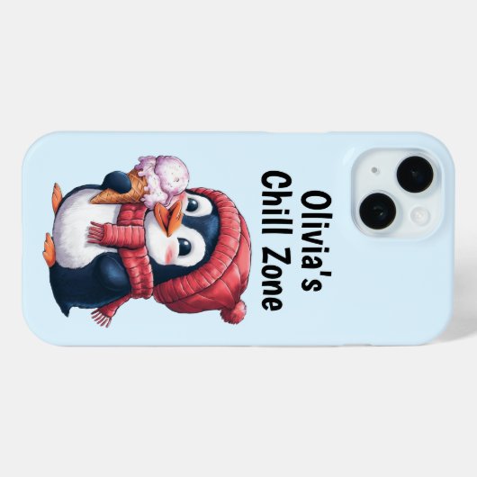 Pinguin und Ice Creme Phone Case (Rückseite (Horizontal))