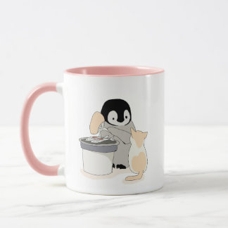 Pinguin und Katze Tasse