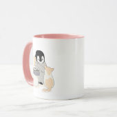 Pinguin und Katze Tasse (Vorderseite Links)