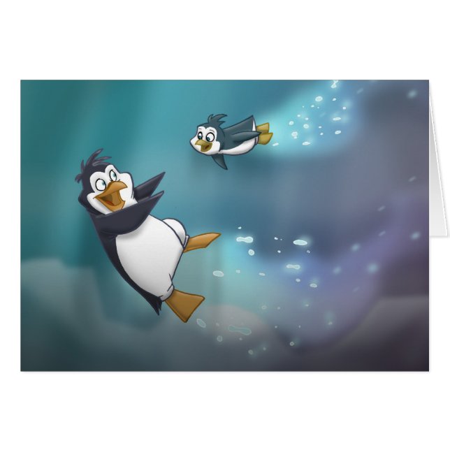 Pinguin und Kind (Vorderseite (Horizontal))